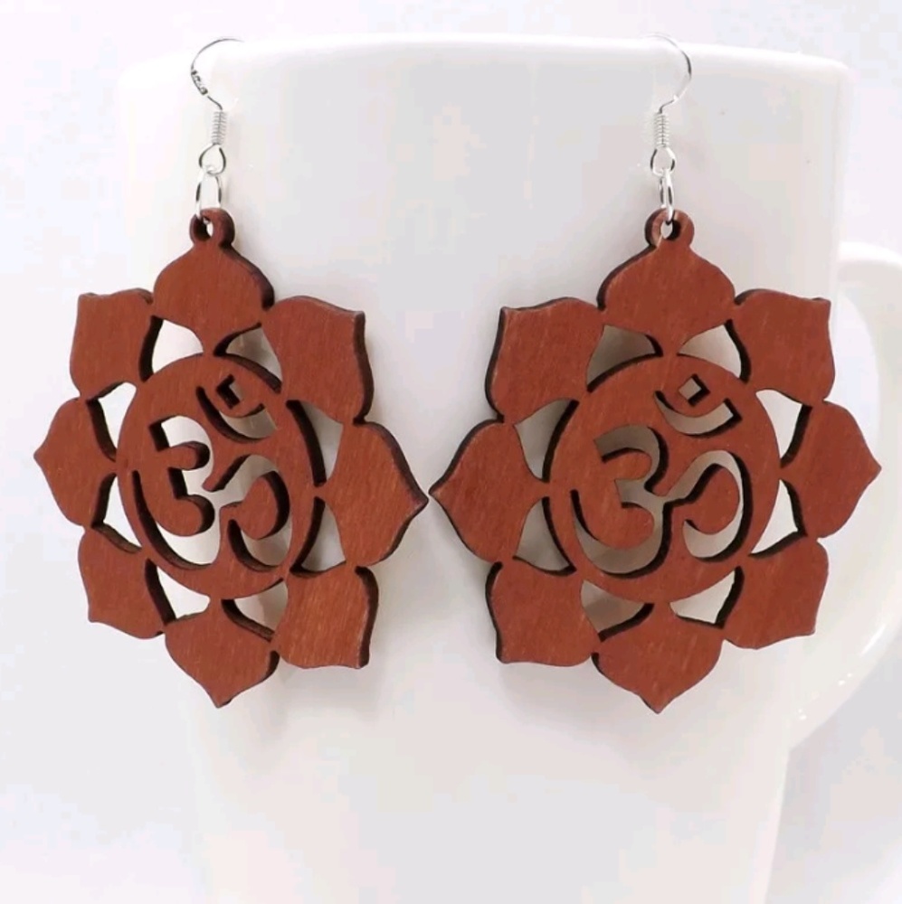 Handmade Beautiful Wood Dangle Drop Earrings